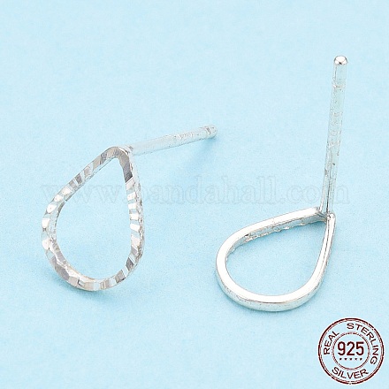 925 серьга-гвоздик из стерлингового серебра с полыми каплями STER-T005-08-1