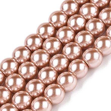 Выпечки окрашенные стекла жемчужные нити круглый шарик X-HY-Q003-10mm-11-1