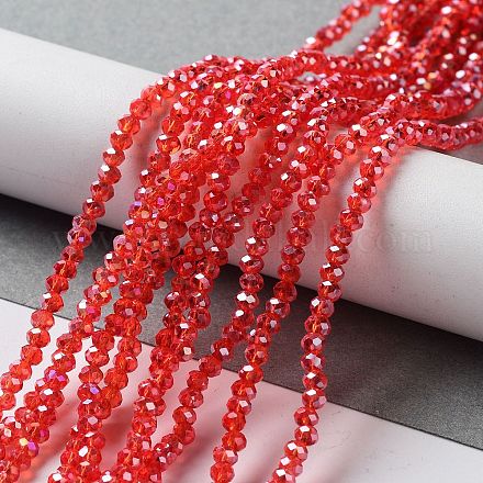 Chapelets de perles en verre électroplaqué EGLA-R048-2mm-03-1
