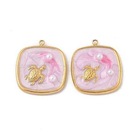 Подвески из нержавеющей стали 304 с эмалью STAS-U057-11G-B-1