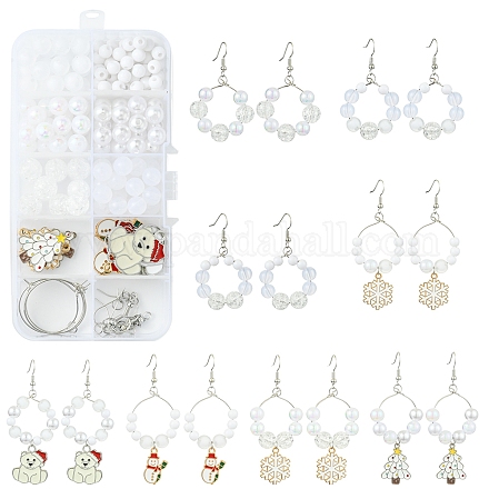 Наборы для изготовления сережек из акриловых бусин своими руками DIY-FS0006-67D-1