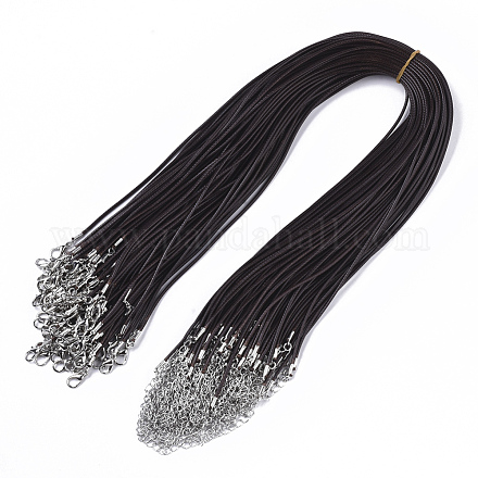 Waxed Cotton Cord Necklace Making X-MAK-S032-1.5mm-B02-1