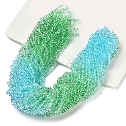 Прозрачные окрашенные стеклянные бусины X1-DGLA-A034-T3mm-A16-1