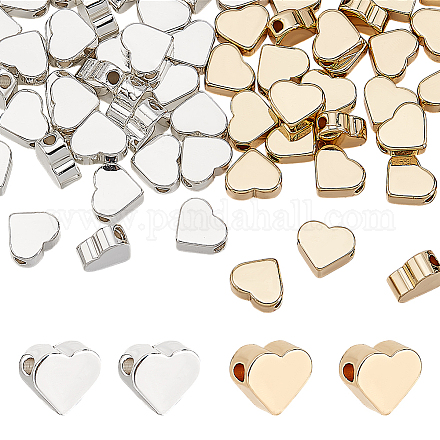 100шт 2 цвета латунные бусины KK-PH0010-86-1