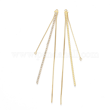 Brass Big Chain Tassel Pendants KK-S355-001-NF-1