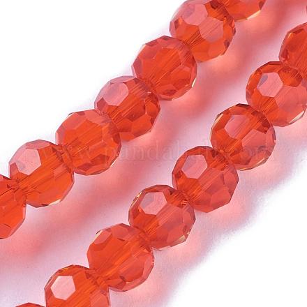 Faceted Round Imitation Austrian Crystal Glass Bead Strands G-PH0008-06-6mm-1