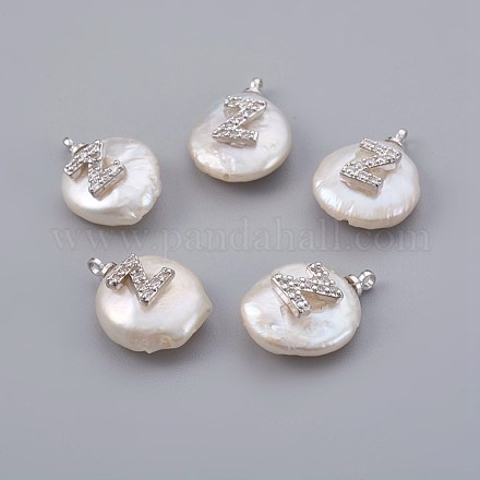 Natural Cultured Freshwater Pearl Pendants PEAR-F008-30P-Z-1