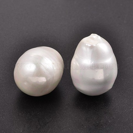 Teardrop Half Drilled Shell Pearl Beads BSHE-N003-09-1