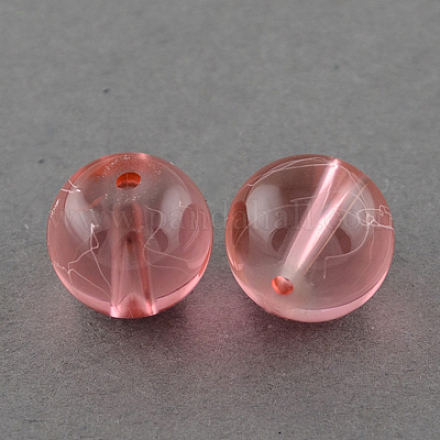 Строковые прозрачные стеклянные бусины в нитях GLAD-Q012-10mm-01-1