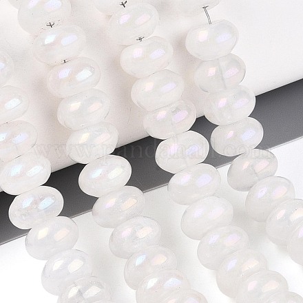 Гальванизировать природный кристалл кварца бусы пряди G-T144-37-1