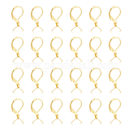 UNICRAFTALE 30pcs Golden Leverback French Earring Hooks Stainless Steel Hoop Earwire Findings with Ice Pick Pinch Bails Metal Earring Hooks for Dangle Earring Jewelry Making 23.5mm STAS-UN0041-90-1