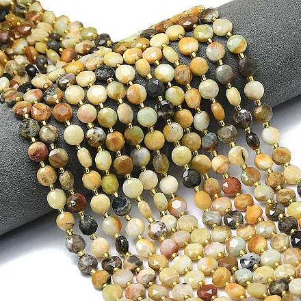 Натуральный цветок амазонитовые бусины пряди G-C116-A72-02-1