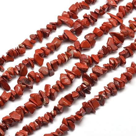 SUNNYCLUE Natural Red Jasper Chip Beads G-SC0001-28-1