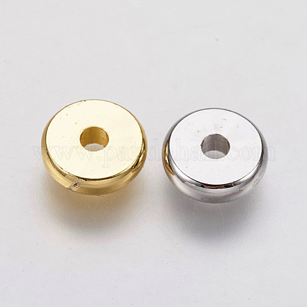 真鍮製スペーサービーズ  ドーナツ  ミックスカラー  8x2mm  穴：2mm KK-F730-01-1