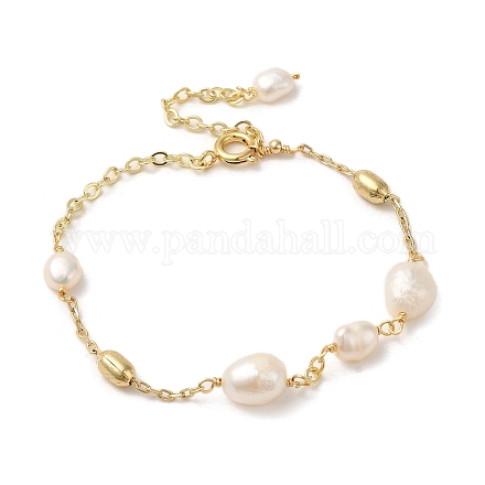 Bracciali con perle naturali BJEW-C051-41G-1