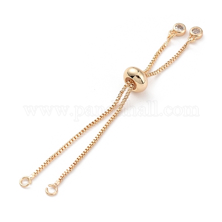 Rack Plating Brass Box Chain Link Bracelet Making KK-A183-03G-1