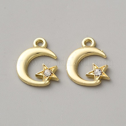 Подвески из сплава и страза FIND-WH0173-201G-1