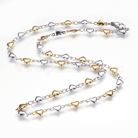 304 Stainless Steel Chain Necklaces STAS-P164-21GP-1