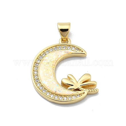 Латунные микропаве прозрачные подвески с фианитом KK-A221-18G-G-1