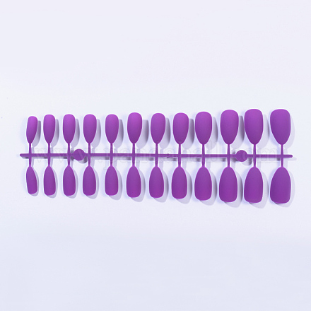 Однотонные матовые пластиковые накладные ногти с полным покрытием накладные ногти MRMJ-T031-15-20-1
