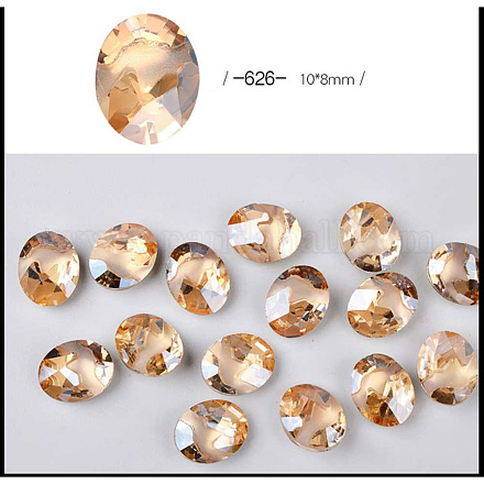 Accesorios de decoración del arte de uñas clavo del diamante artificial de punta acentuada MRMJ-K001-51-04-1