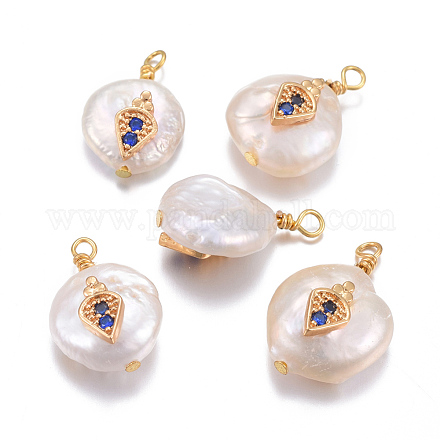 Natural Cultured Freshwater Pearl Pendants PEAR-L027-29A-1