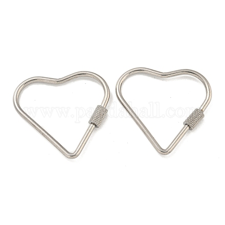 Подвески-карабинчики с винтовым замком из нержавеющей стали 304 STAS-C092-04B-P-1