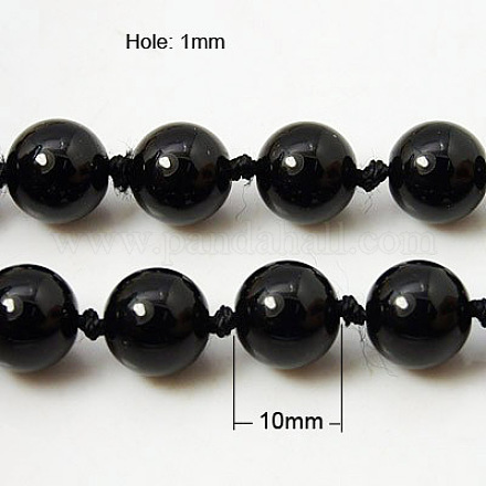 Natural Agate Beads Strands G-G090-10mm-1-1