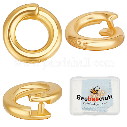 6 шт. 925 серебряных кольца-замка STER-BBC0008-69A-G-1