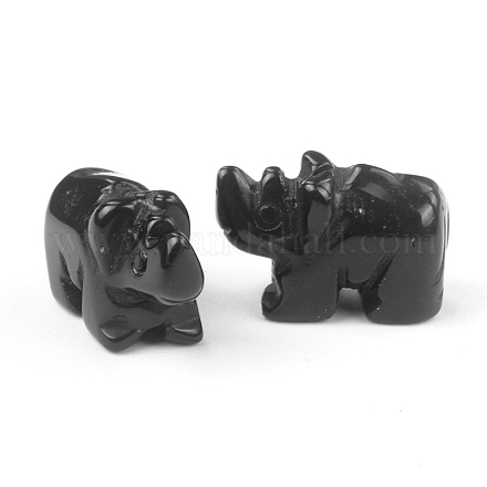 Heilende Nashornfiguren aus natürlichem Obsidian PW-WG79874-07-1