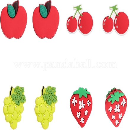 16шт 4 стильные силиконовые бусины SIL-CA0002-53-1