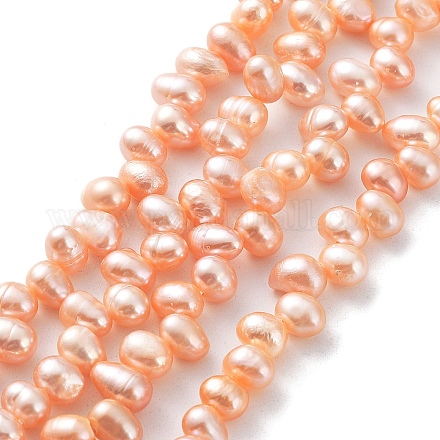 Fili di perle di perle d'acqua dolce coltivate naturali PEAR-J007-81B-1