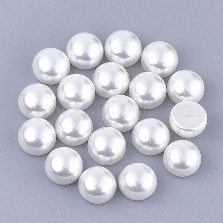 Perles d'imitation perles en plastique ABS OACR-Q175-10mm-01-1