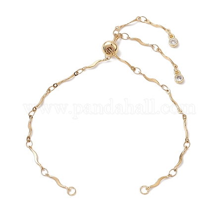 Изготовление браслета-слайдера из волнообразной цепочки из нержавеющей стали 304 AJEW-JB01256-01-1