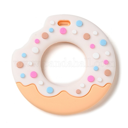 Donut Food Grade Eco-Friendly Silicone Focal Beads SIL-Q023-01D-1
