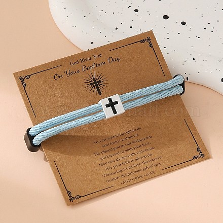 Сплав веревка браслеты струны для женщин мужчин PW-WG53D97-01-1