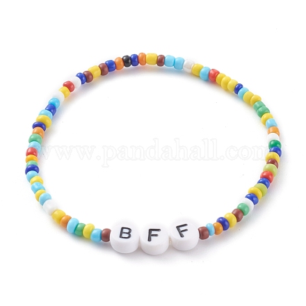 Perles de rocaille de verre étirer bracelets BJEW-JB06120-05-1
