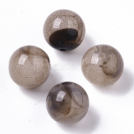 Perles en acrylique transparentes craquelées CACR-N003-04D-03-1