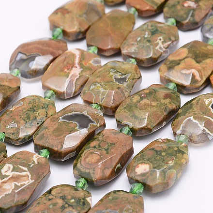 Natural Rhyolite Jasper Beads Strands G-J373-24I-1