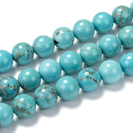Brins de perles de magnésite naturelle G-L555-02-6mm-A-1