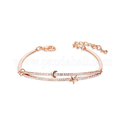 Bracelet à maillons en laiton plaqué or rose simple et tendance Shegrace JB70A-1