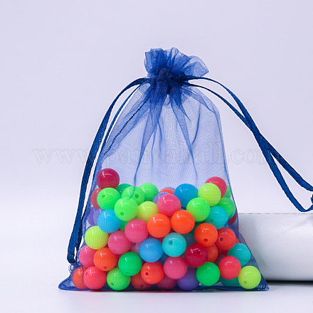 Прямоугольные сумки из органзы на шнурке CON-PW0001-054A-03-1