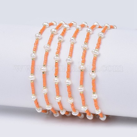 Nylon ajustable pulseras de abalorios trenzado del cordón BJEW-P256-A18-1
