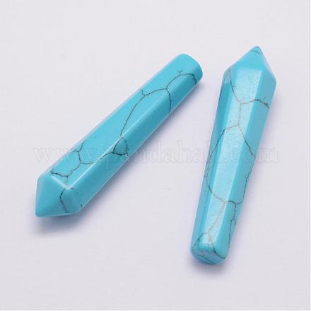 Natural Turquoise Pointed Decorations G-D860-B27-1