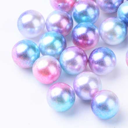 Regenbogen Acryl Nachahmung Perlen OACR-R065-3mm-A02-1