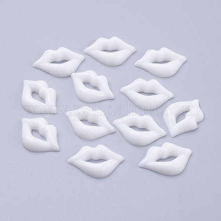 Acrylic Lip Shaped Cabochons X-BUTT-E024-B-10-1