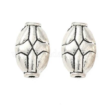 Сплавочные овальные бусины тибетского стиля  TIBEB-L008-08AS-1