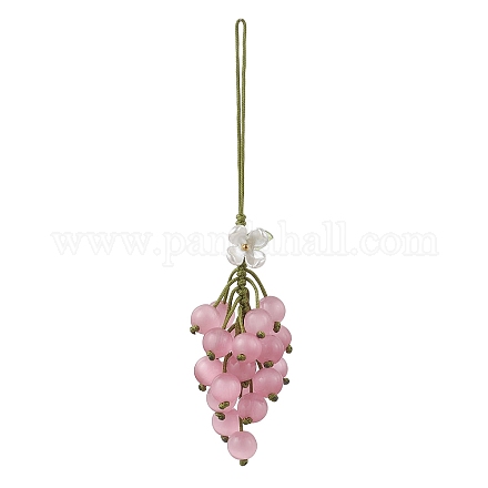 Подвеска в виде винограда с кошачьим глазом HJEW-TA00414-02-1