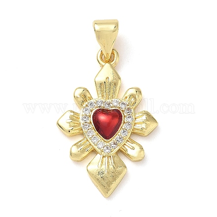 Латунные микро проложить кубического циркония подвески KK-I379-03G-E-1