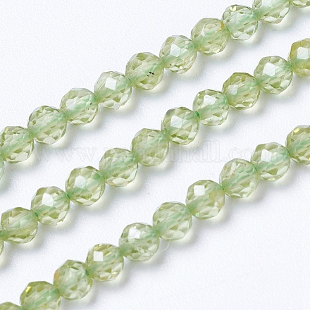 Natürlichen Peridot Perlen Stränge G-F568-163-3mm-1